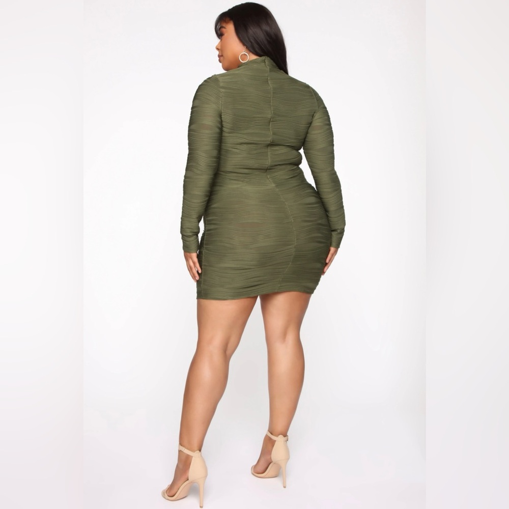 Fashion Nova Feeling Flawless Mini Dress - Olive - Picture 2 of 9